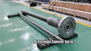 Tornillo único y cilindro para PE